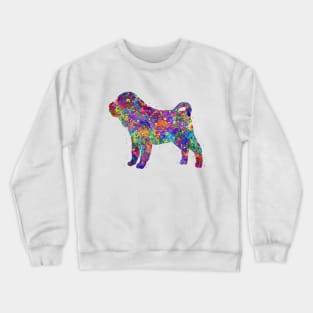 Shar Pei dog watercolor Crewneck Sweatshirt